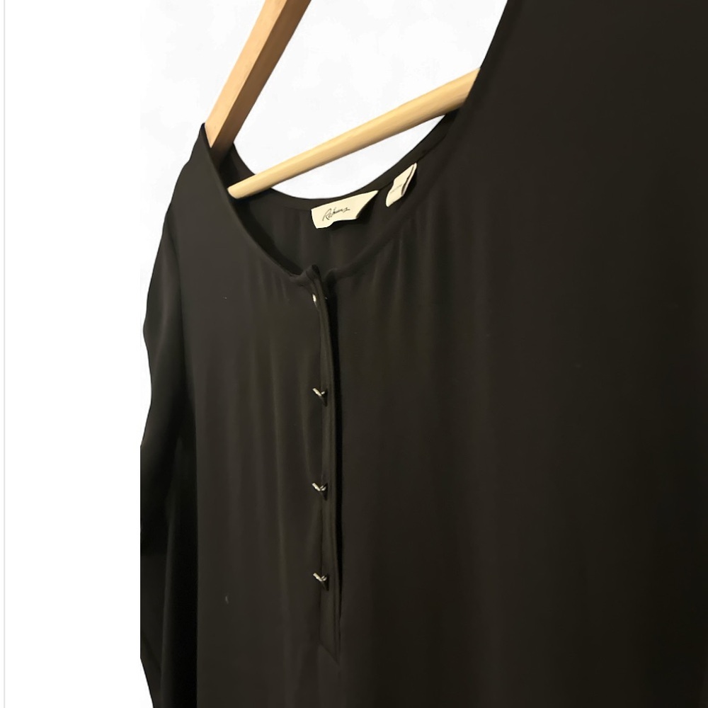 REITMANS Black Relaxed short sleeve Blouse XXL 2X - Picture 2 of 4